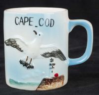 Cape Cod 3D Relief Sea Gull Bird Coffee Mug